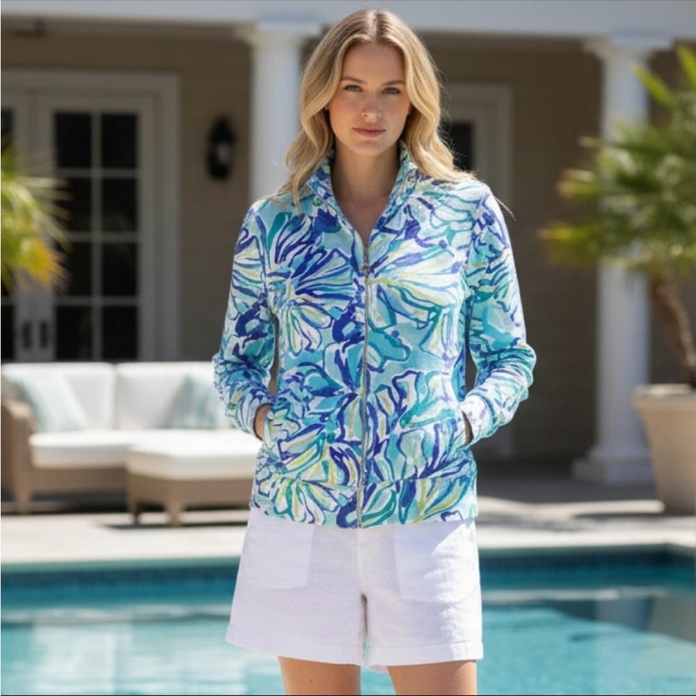 LILLY PULITZER JANSEN Zip-Up Jacket/TOP